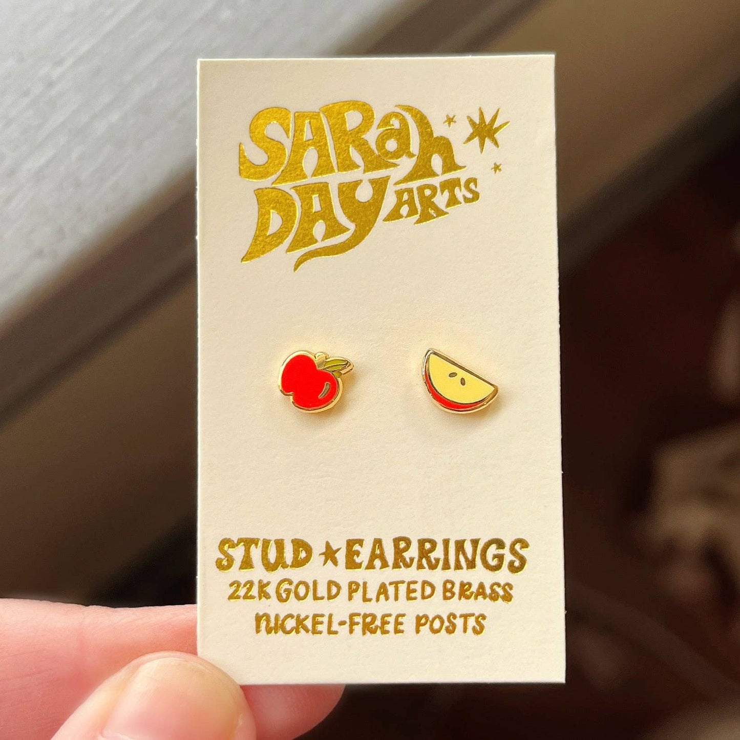 Apple & Slice Stud Earrings