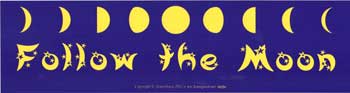 Follow the Moon Bumper Sticker